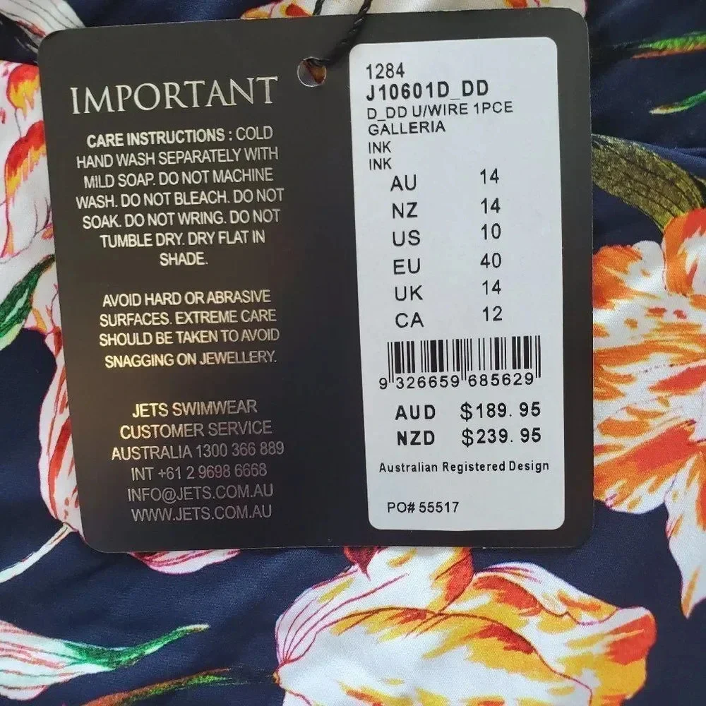 Jessica Allen Galleria underwire  Multicolor Sz 10 One-piece Swimsuit